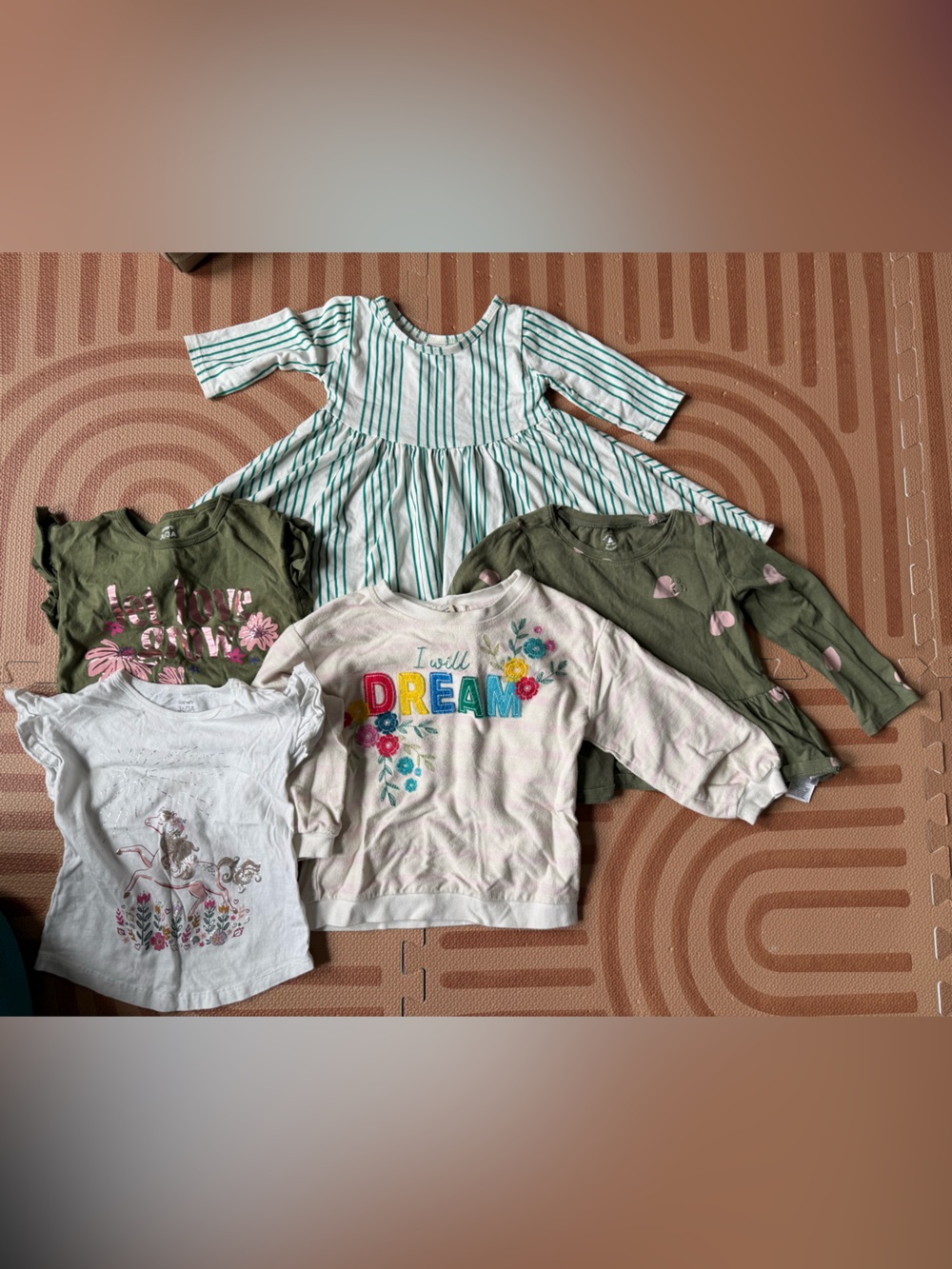 3T - Girls Toddler 5 Piece Bundle | Baby Gap, peek, Carter’s